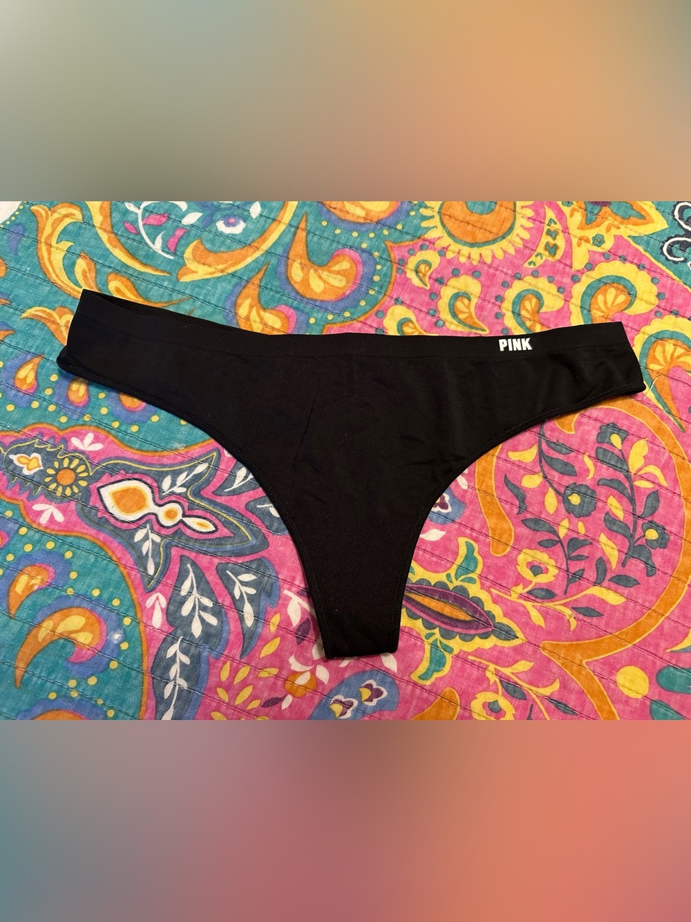 PINK Victoria's Secret Black Bikini Thong